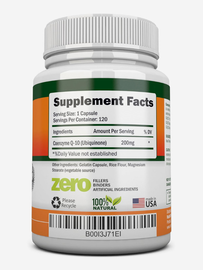 Коэнзим Q10, NutriONN, 200 мг, 120 капсул