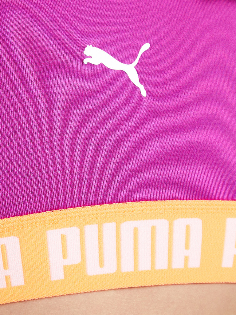 Спортивный топ бра для девочек PUMA Runtrain фуксия цвет — купить за 1319  руб. со скидкой 40 %, отзывы в интернет-магазине Спортмастер