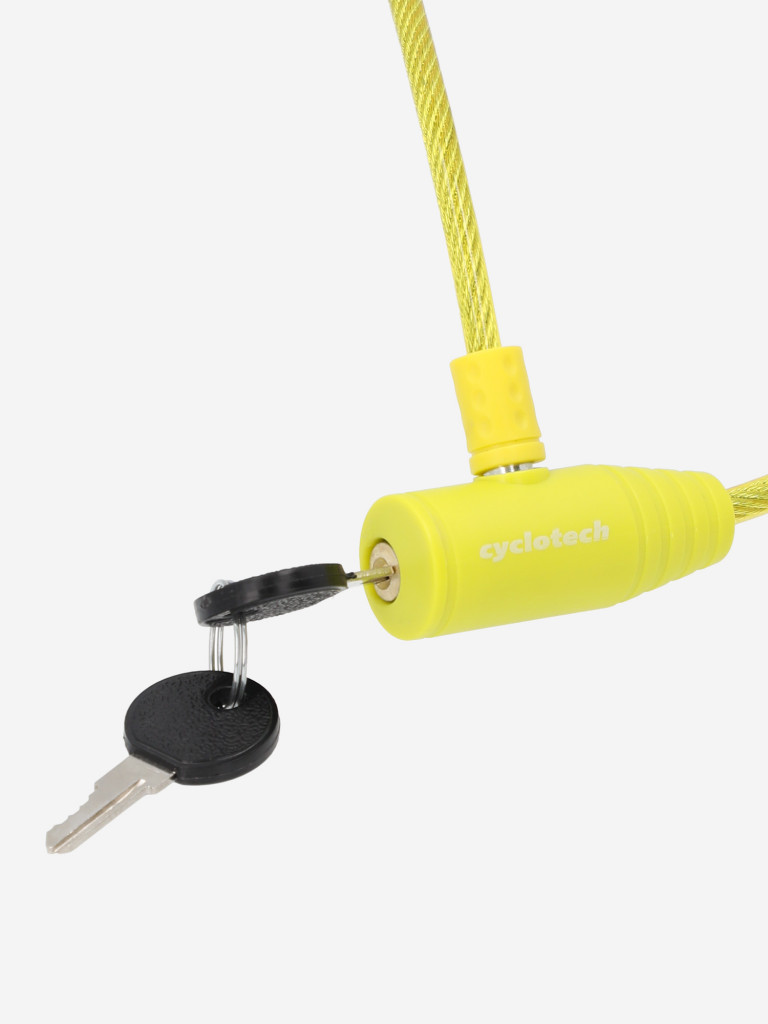 Замок велосипедный с ключами Cyclotech CLK-2 салатовый цвет — купить за ...