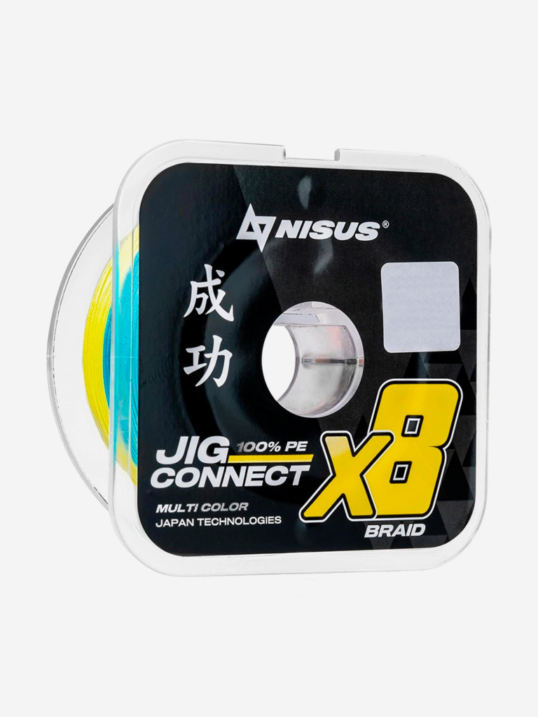 Шнур плетеный для рыбалки NISUS JIG CONNECT X8 PE, 150м, 0,20мм, 11,7кг, мультиколор