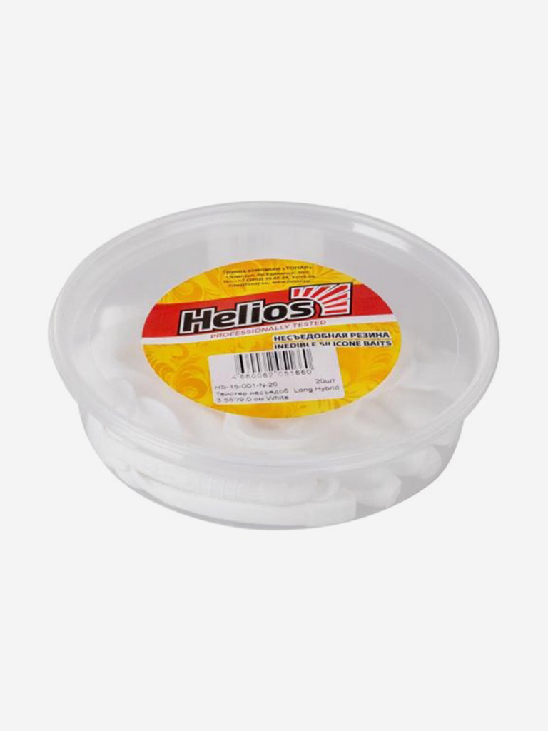 Мягкая приманка Helios Long Hybrid, 3,55" / 9,0 см, White, 20 штук (HS-15-001-N-20)