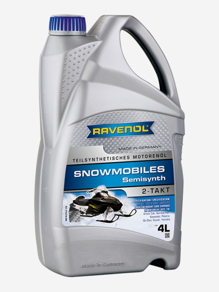 Масло для 2T снегоходов RAVENOL Snowmobiles Teilsynth 2-Takt, 4 литра