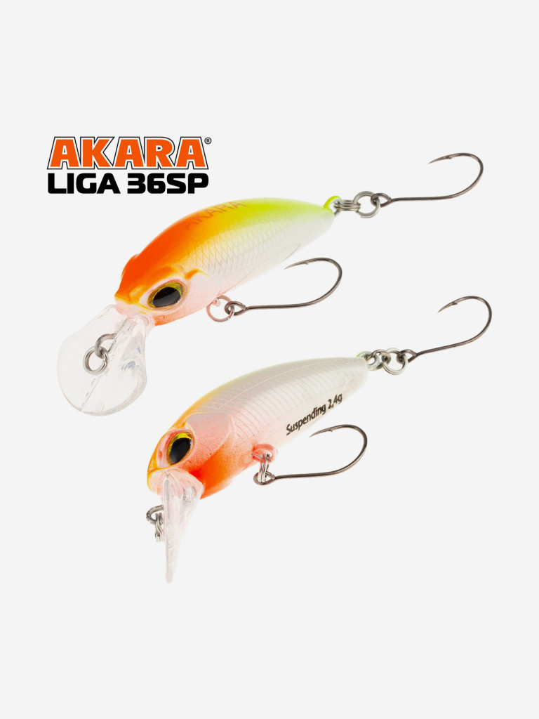Воблер Akara Liga 36SP минноу суспендер на форель 2,4гр A166