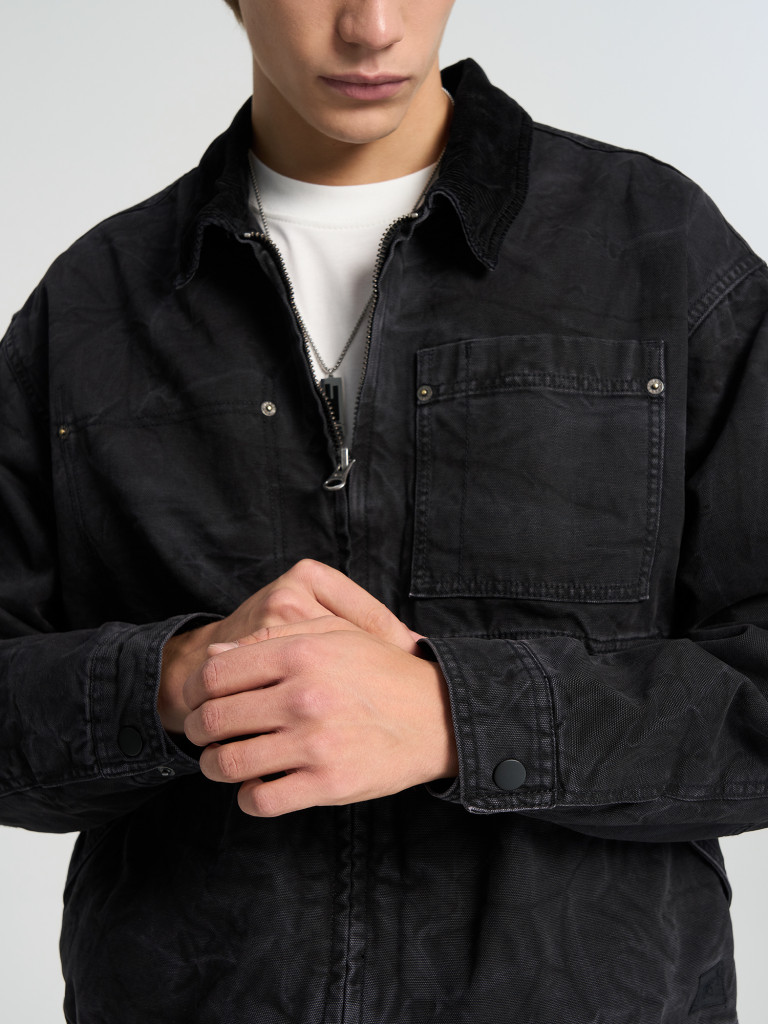 Легкая куртка мужская Vans Nico Cropped Chore Canvas Jacket