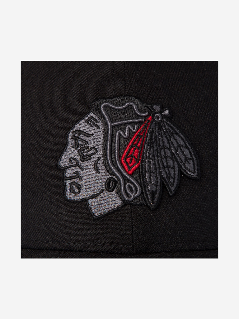 Бейсболка 47 BRAND H-MVPSP04WBP-BKB Chicago Blackhawks NHL (черный)