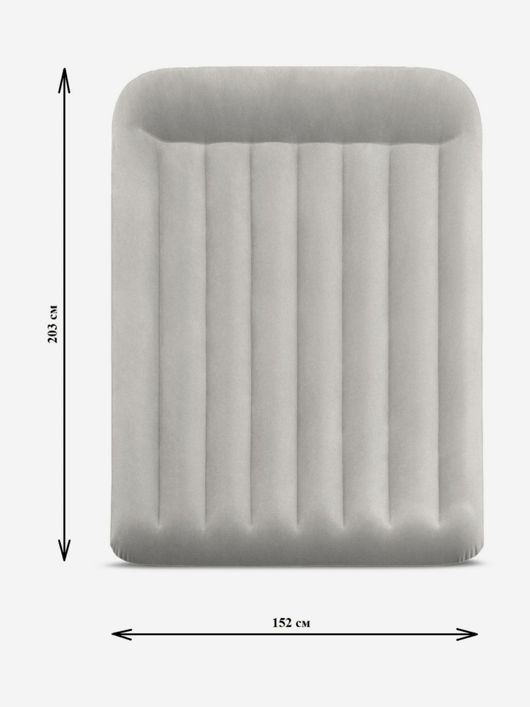 Кровать надувная Intex 64118 PILLOW REST MID-RISE, Queen, 152х203х30 см, с насосом 220В