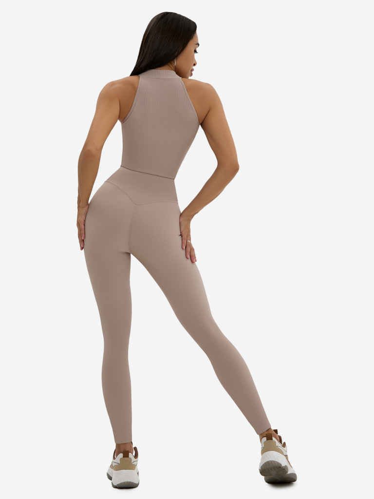 Лосины женские Bona Fide: Leggings "Ribbed Beige"