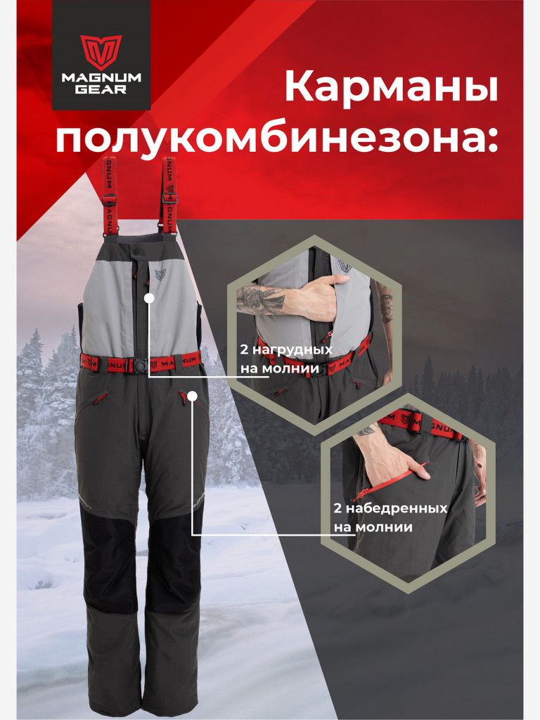 Костюм для рыбалки MAGNUM GEAR RUBICON -15° С серый