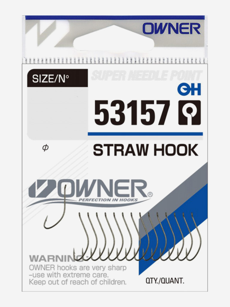 Крючок OWNER Straw Hook w/eye brown №8 13шт