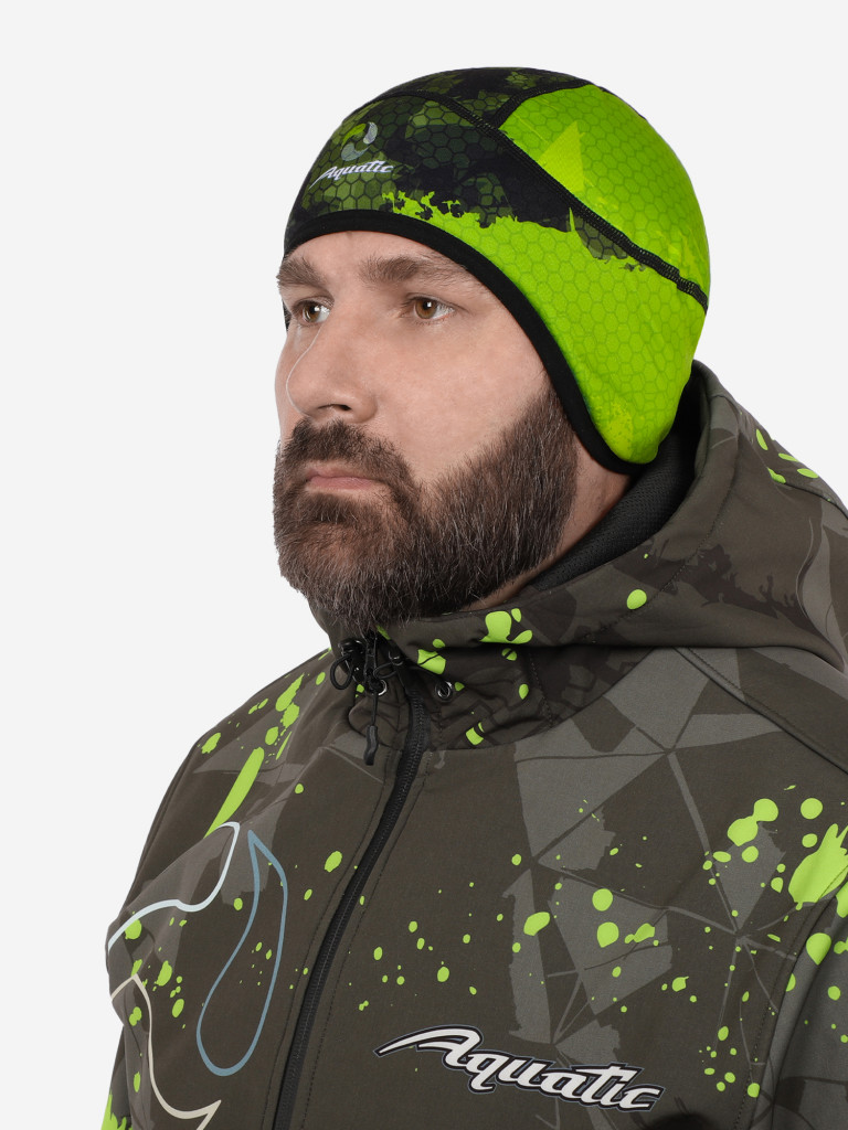 Шапка теплая softshell с флисом Aquatic Шф-11