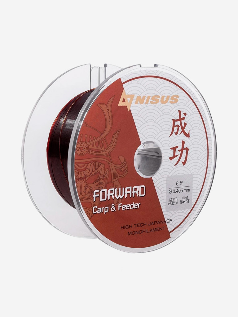 Леска для рыбалки Nisus FORWARD Carp&Feeder Nylon 0,405мм, 150м, 12,3кг, темно-коричневый
