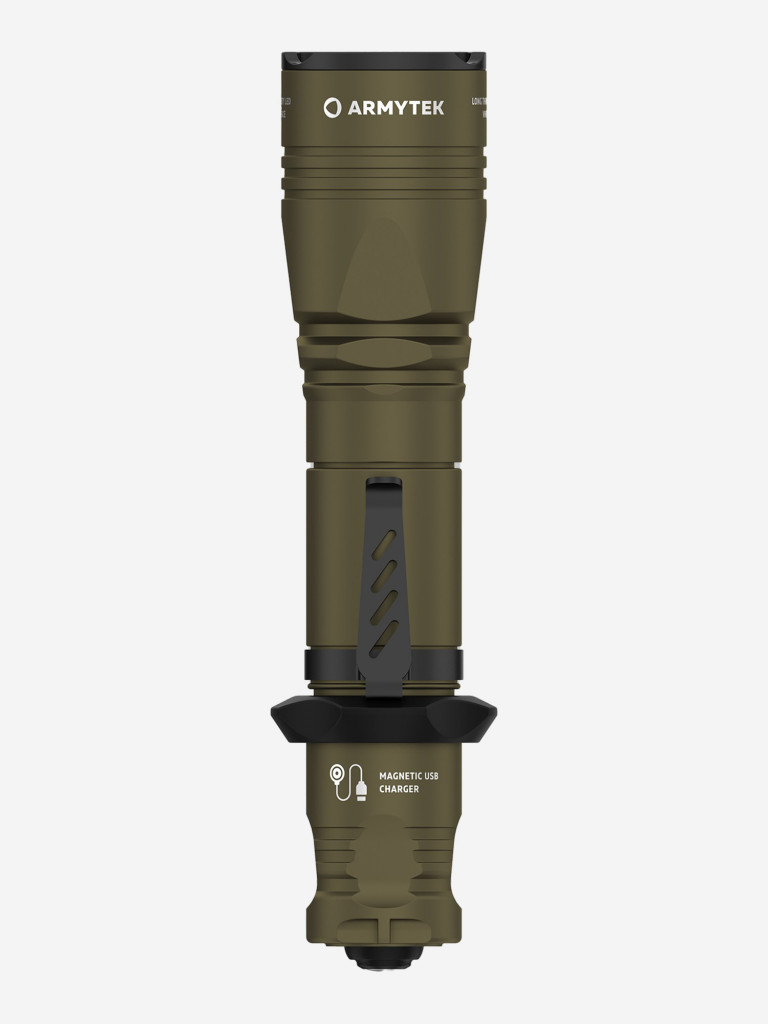 Фонарь ручной Armytek Dobermann Pro Magnet USB Olive, теплый свет