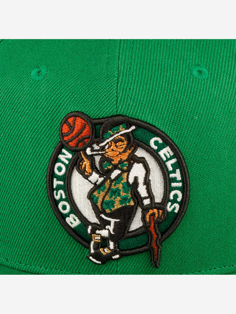 Бейсболка с прямым козырьком MITCHELL NESS 6HSSJS19078-BCEKYGN Boston Celtics NBA