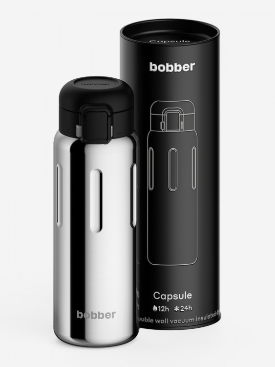 Термокружка ваккумная BOBBER Capsule 500 мл с закрытой питьевой системой, зеркальный