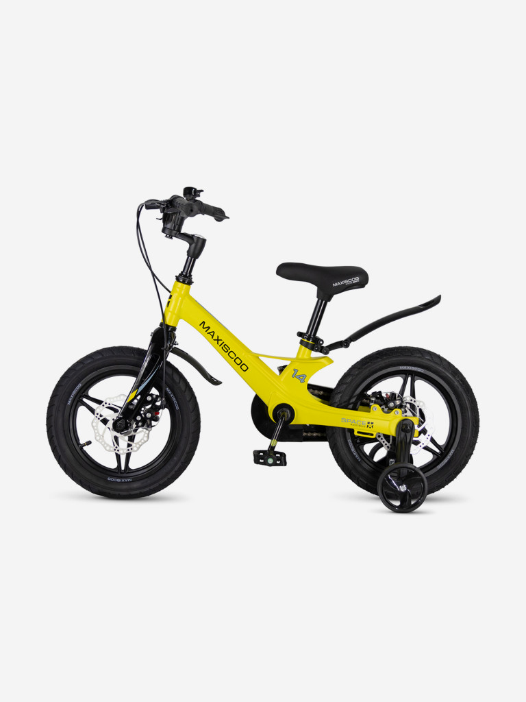 Велосипед детский Maxiscoo SPACE Deluxe Plus 14'' желтый матовый, 2026