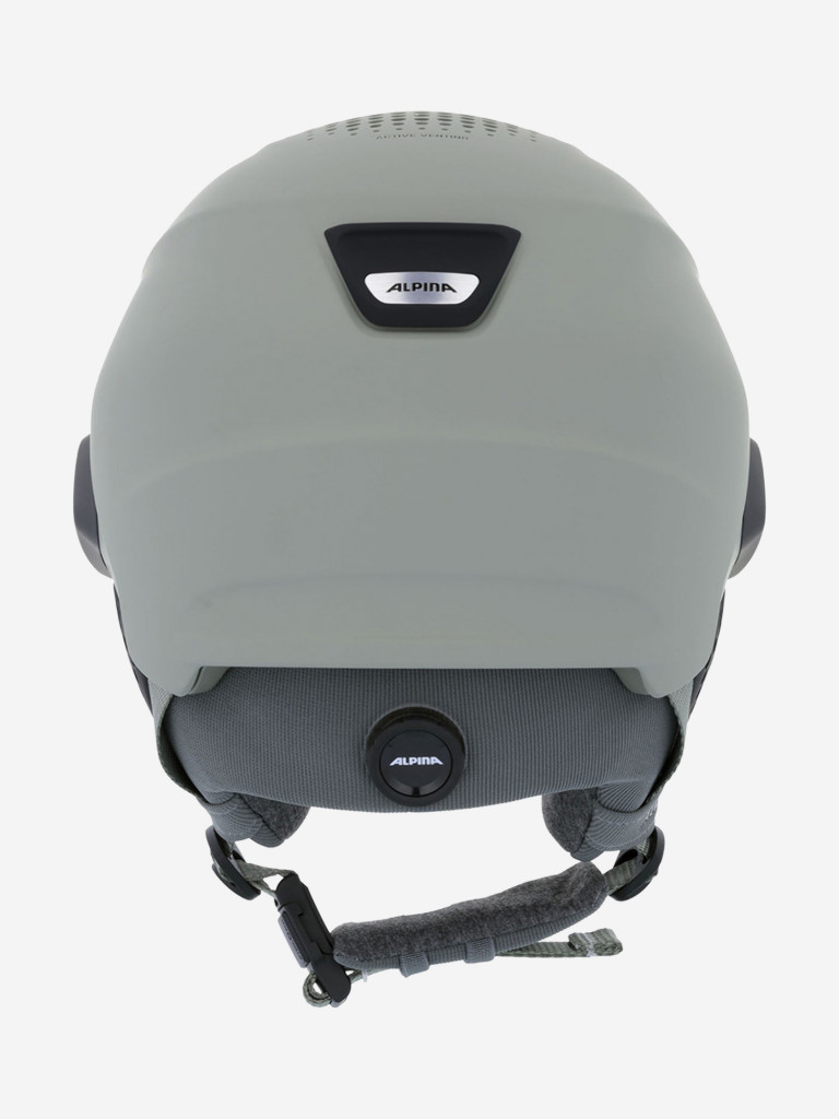 Горнолыжный шлем с визором Alpina Alto Q-Lite Moon-Grey Matt/Gold Mirror