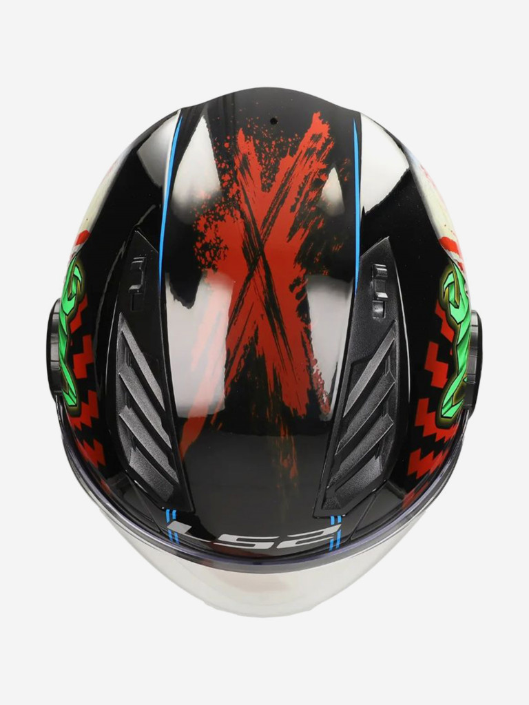 Мотошлем LS2 OF616 AIRFLOW II HAPPY DREAMS (черный глянцевый, Black)