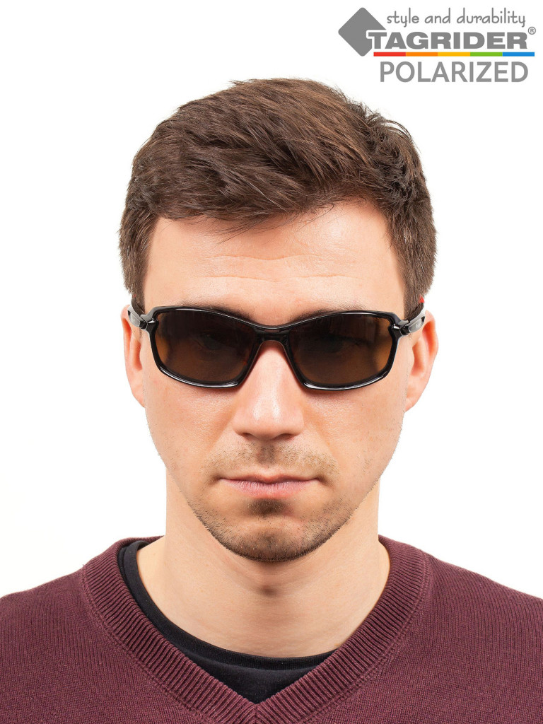 Очки поляризационные, солнцезащитные, антибликовые Tagrider в чехле N20-1 Brown