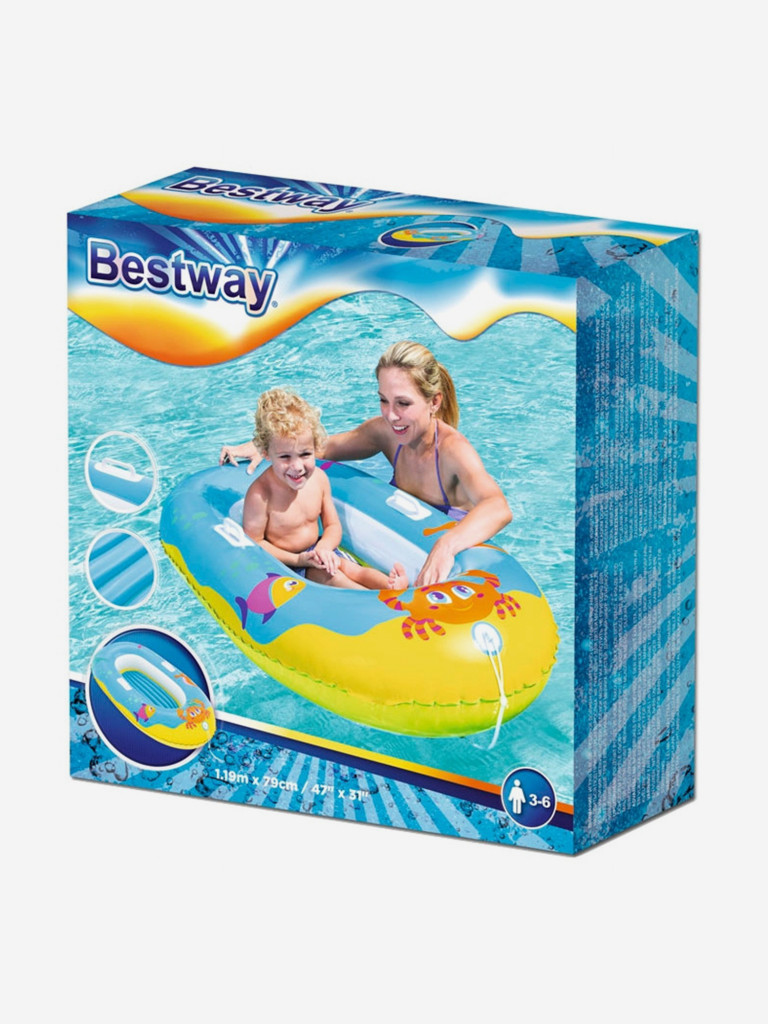 Лодочка для плавания надувная Bestway 34009 (137х89см)