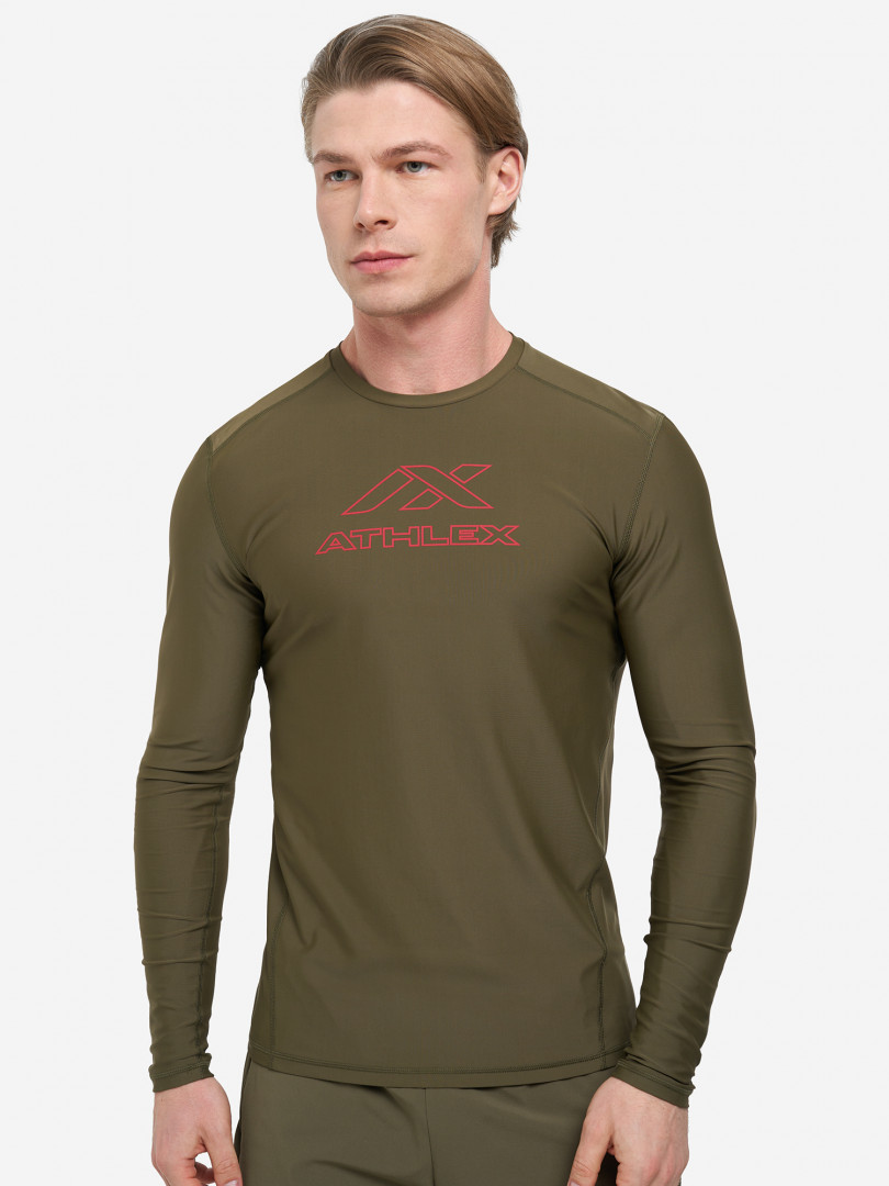 фото Лонгслив мужской athlex powerlift, зеленый