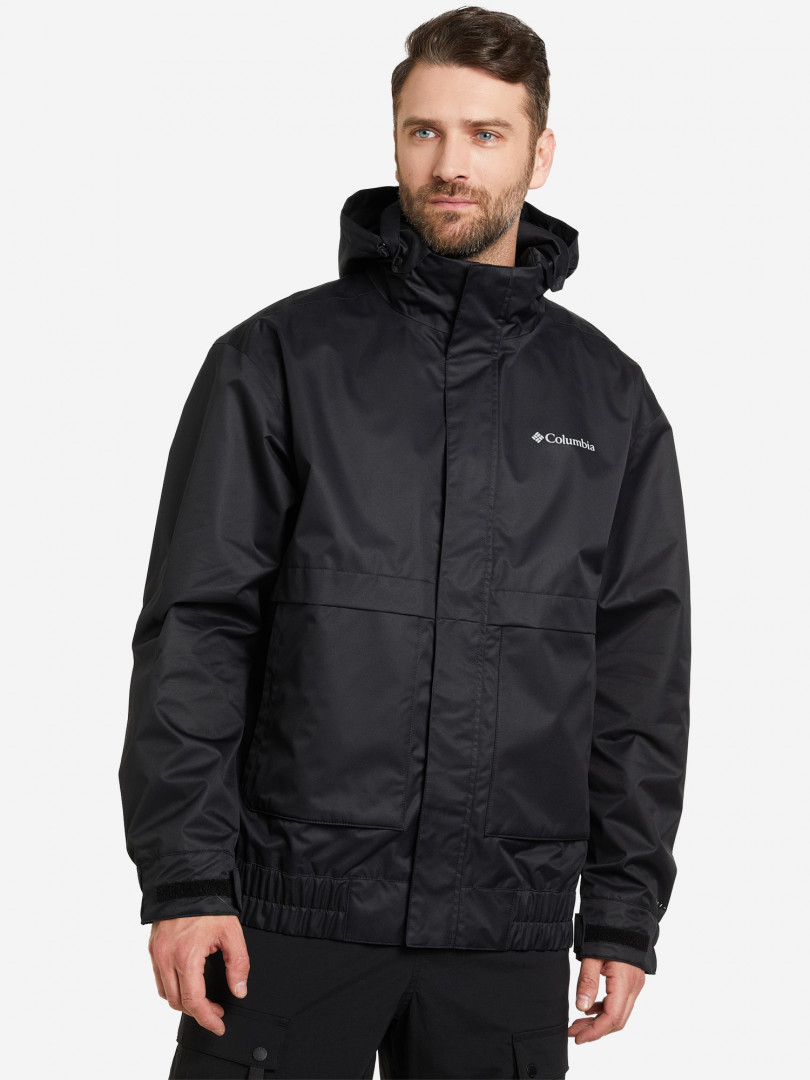 фото Куртка мембранная мужская columbia boundary springs jacket, черный