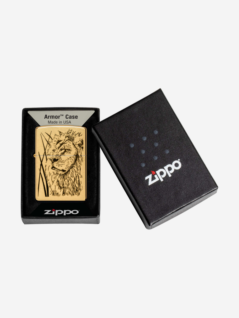 Зажигалка бензиновая ZIPPO 204B Proud Lion