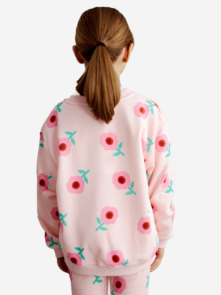 Свитшот с цветочным принтом для девочек TOTTI KIDS