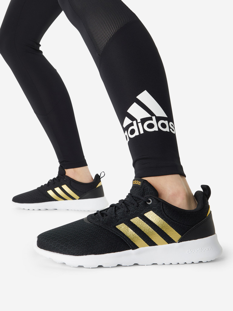 Adidas cloudfoam qt racer women's shoes black on sale