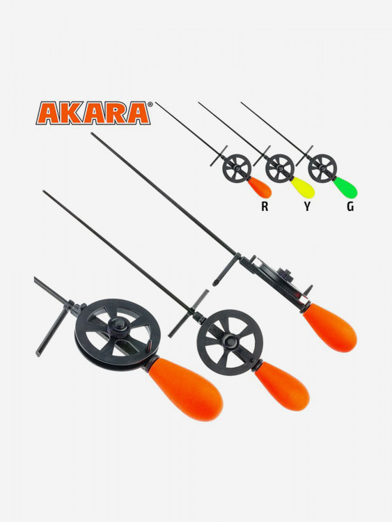 Удочка зимняя Akara Leader N катушкой Red (хлыст поликарбонат)