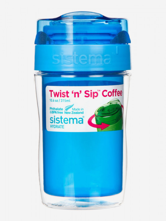 Термокружка "Кофе с собой" Sistema "To-go" 315мл синяя 21477