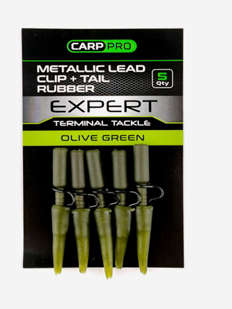 Клипса безопасная усиленная с конусом CARP PRO Lead Clip + Tail Rubber 5шт