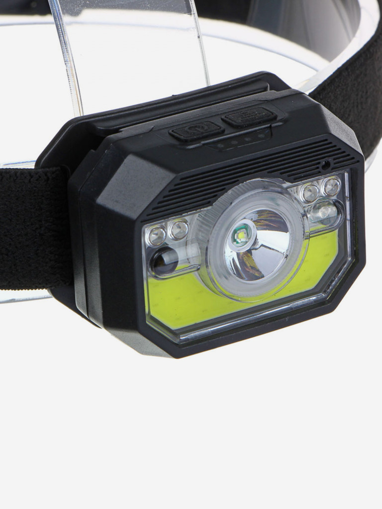 ЕРМАК Фонарь на голову, сенсорный, XPE COB LED, 11 режимов, 1000мАч, USB кабель, 6х4,5х3см, пластик