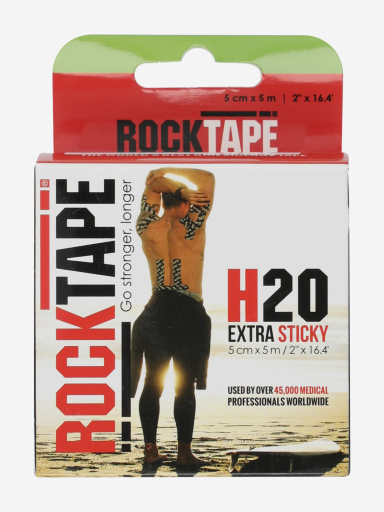 Кинезиотейп Rocktape H20 5 см х 5 м, лайм