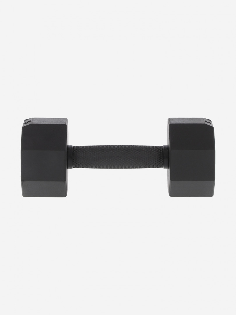 фото Гантель гексагональная обрезиненная athlex, 5 кг, черный