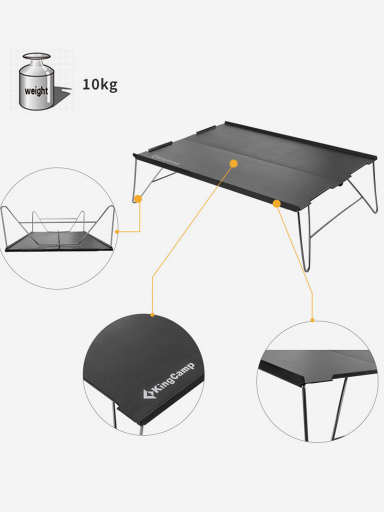 Стол складной 1905 SMART TABEL алюм/сталь, черный