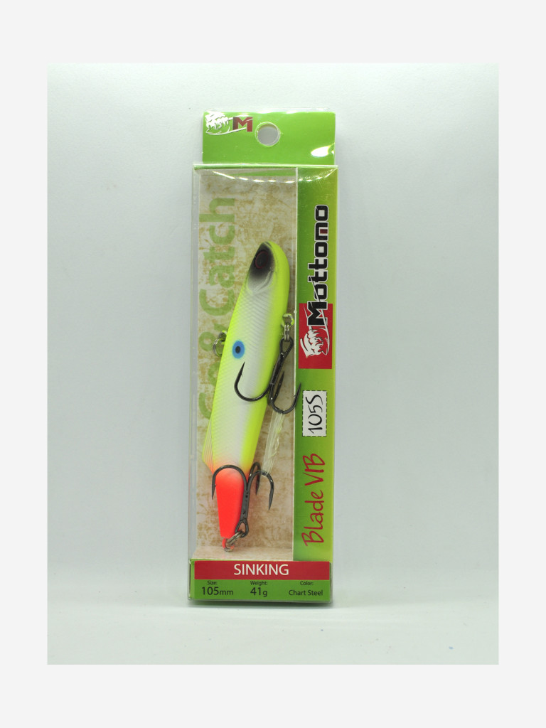 Воблер Mottomo Blade VIB 105S 41g Chart Steel