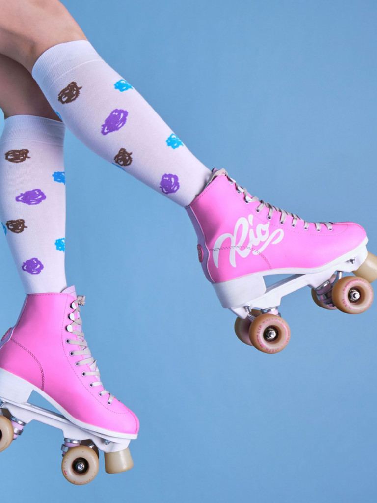 Гольфы с рисунками St.Friday Socks, Каракули, Белые