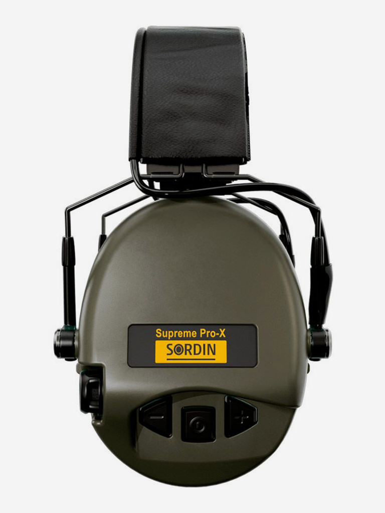 Активные наушники для стрельбы Sordin MSA Supreme Pro-X Slim, SNR 26 дБ, оголовье кожа, хаки