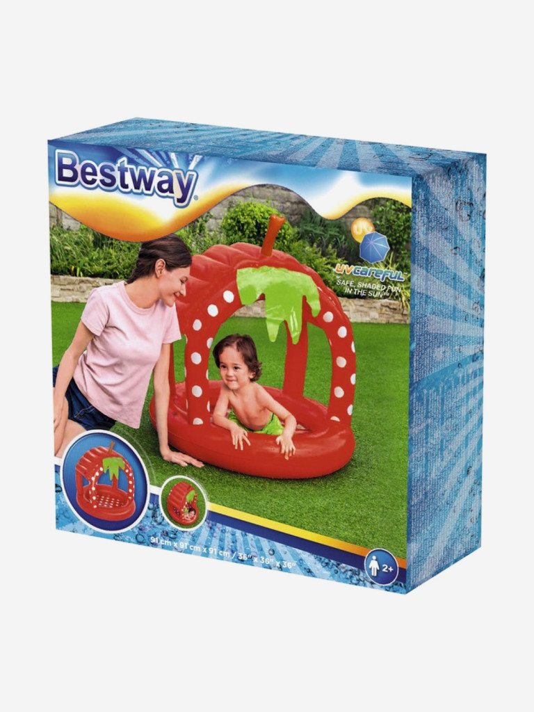 Детский надувной бассейн Bestway 52387 "Ягодка" (91х91х91см) 2+