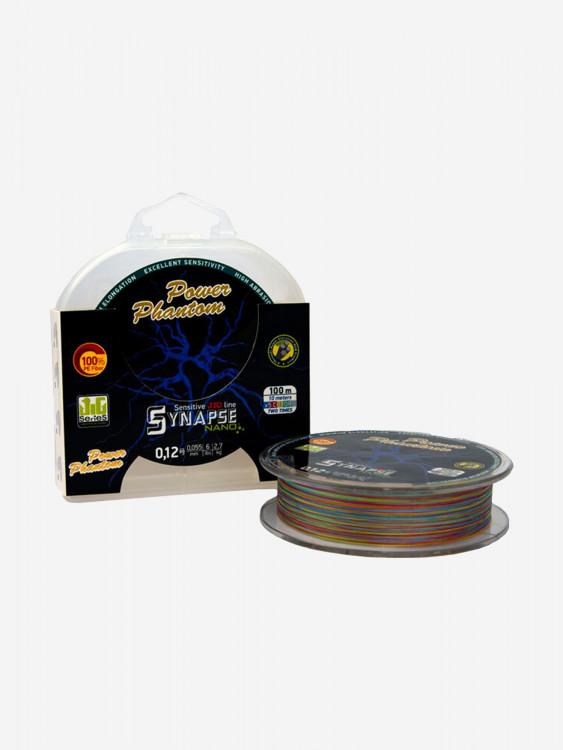Шнур для рыбалки Power Phantom Synapse NANO PE 100m, мультиколор #0,4 (5,1кг), 0,1mm