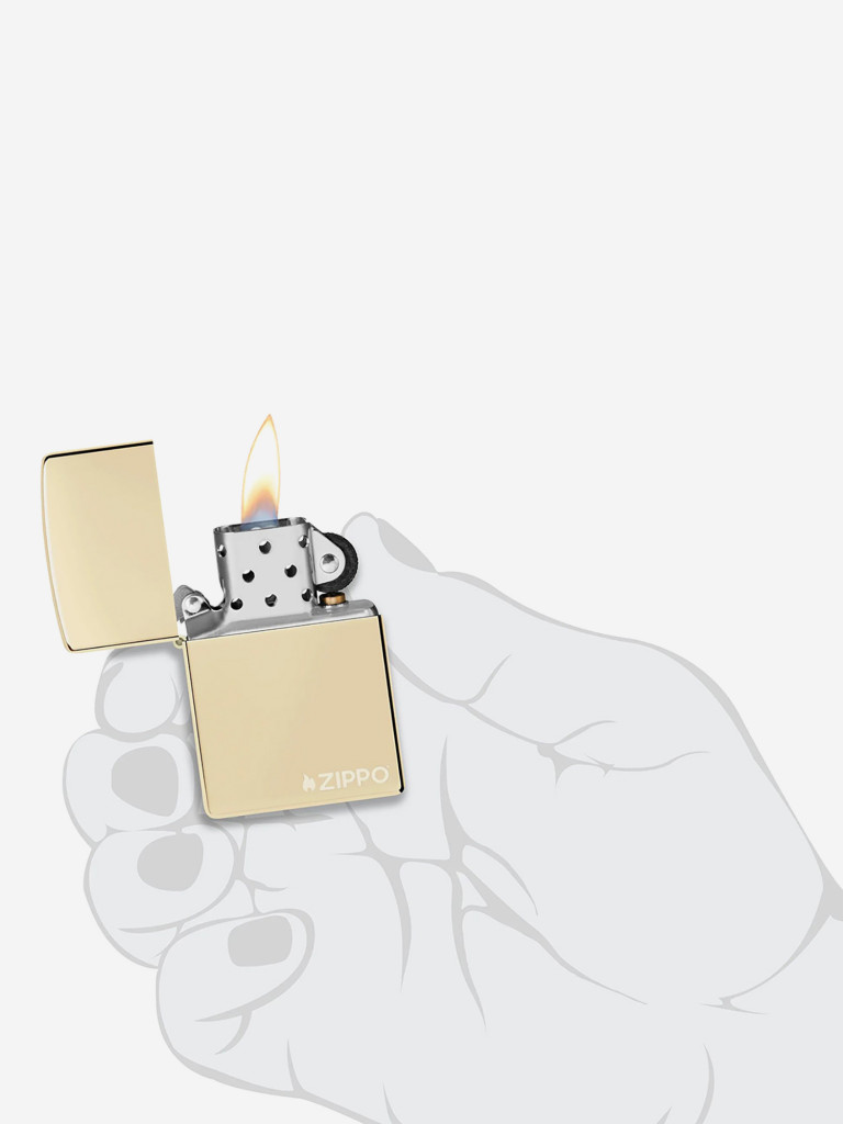 Зажигалка бензиновая ветроустойчивая Zippo Logo Champagne