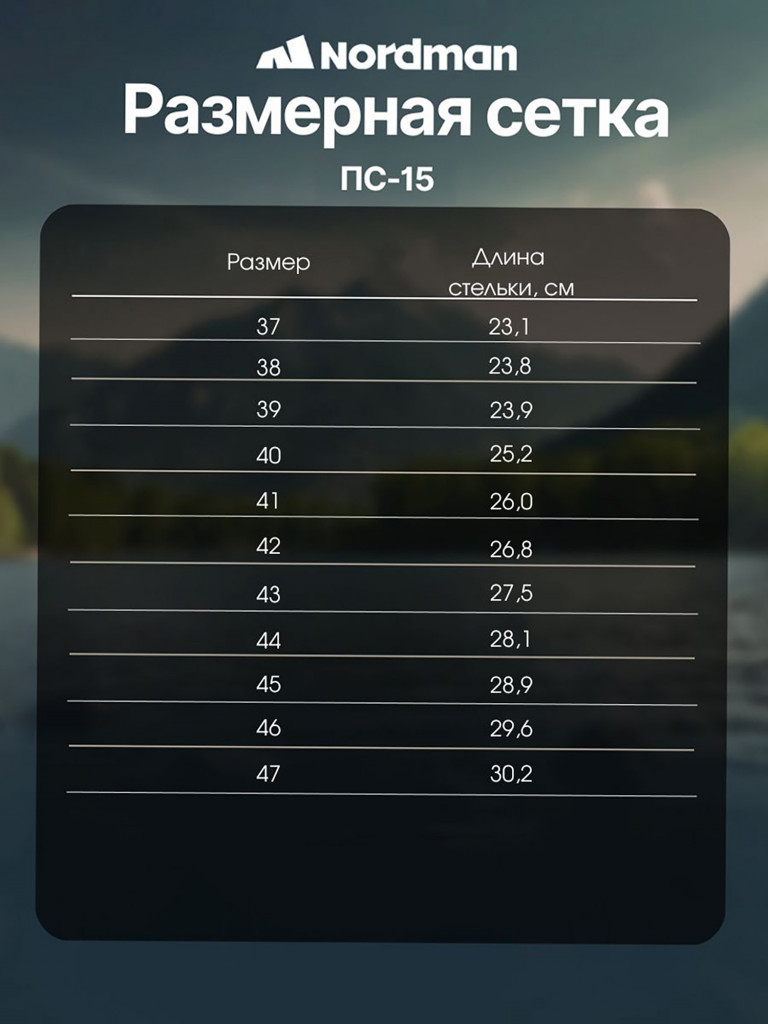 Резиновые сапоги для рыбалки Nordman 15