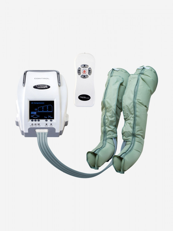 Лимфодренажный массажер LymphaNorm Control, комплект с манжетами для ног размера XL