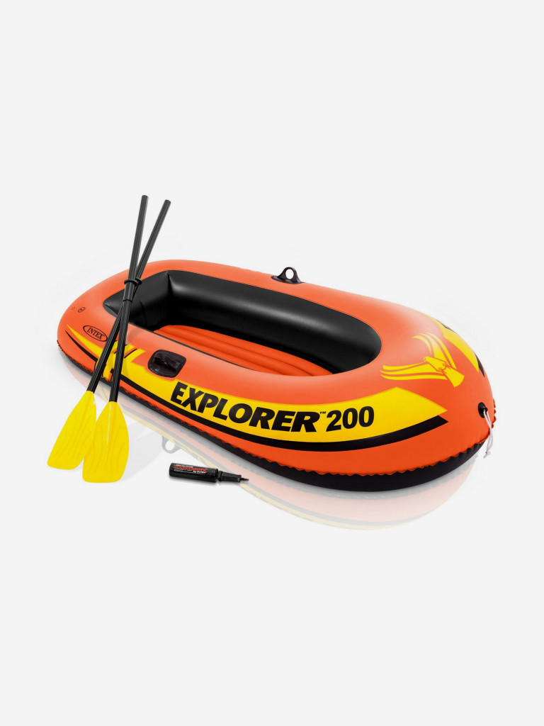 Лодка надувная Intex 58331 EXPLORER 200 SET, 2-мест. + ручной мини-насос, пластиковые весла
