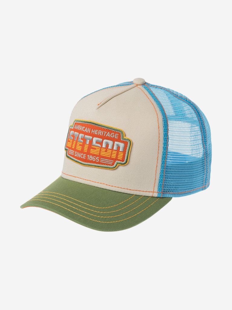 Бейсболка с сеточкой STETSON 7741102K TRUCKER CAP LIGHTNING (бежевый)