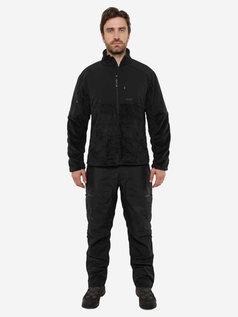 Кофта мужская HUT BORON на молнии для охоты, черная