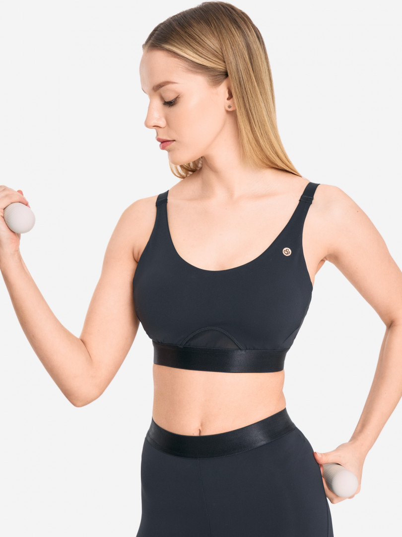 фото Спортивный топ бра sensana glammove, черный