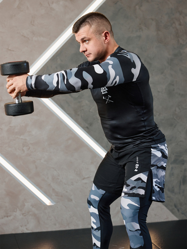 Рашгард спортивный мужской Military camouflage N1Sport