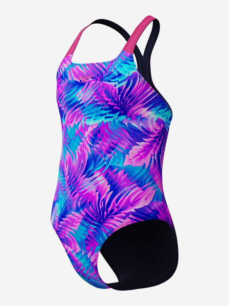 Купальник слитный для девочек Speedo Print Powerback