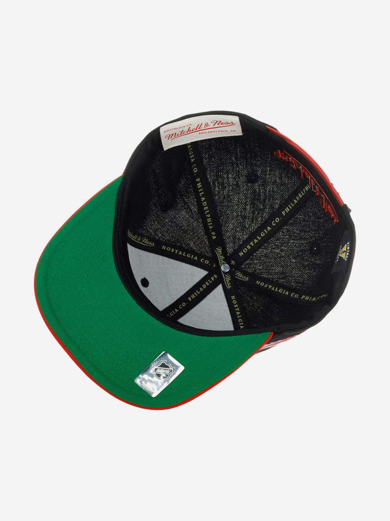 Бейсболка с прямым козырьком MITCHELL NESS 6HSSSH22086-DRWBLCK Detroit Red Wings NHL (черный)